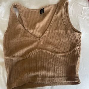 brown shein tank top